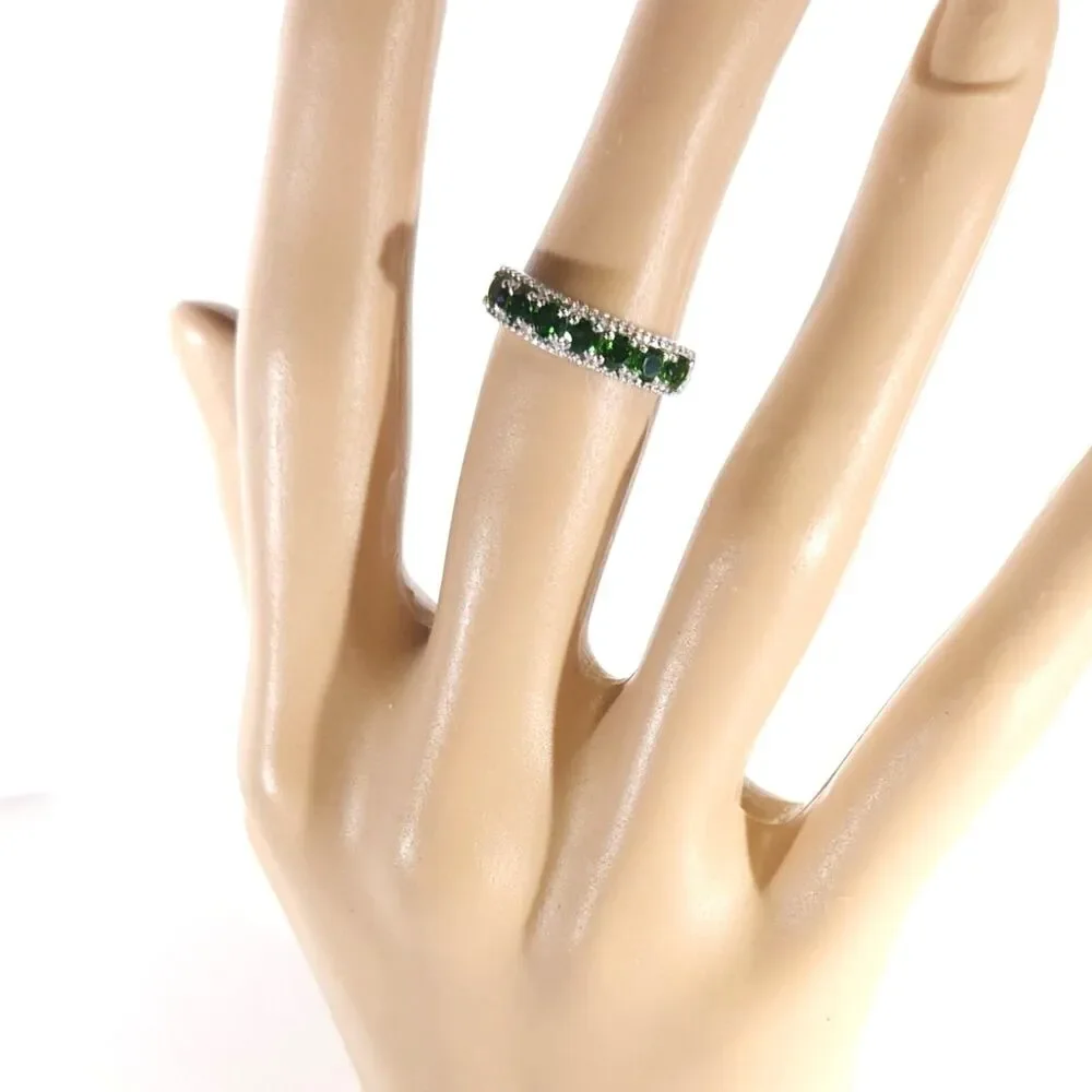 Chrome Diopside Band Ring Size 6